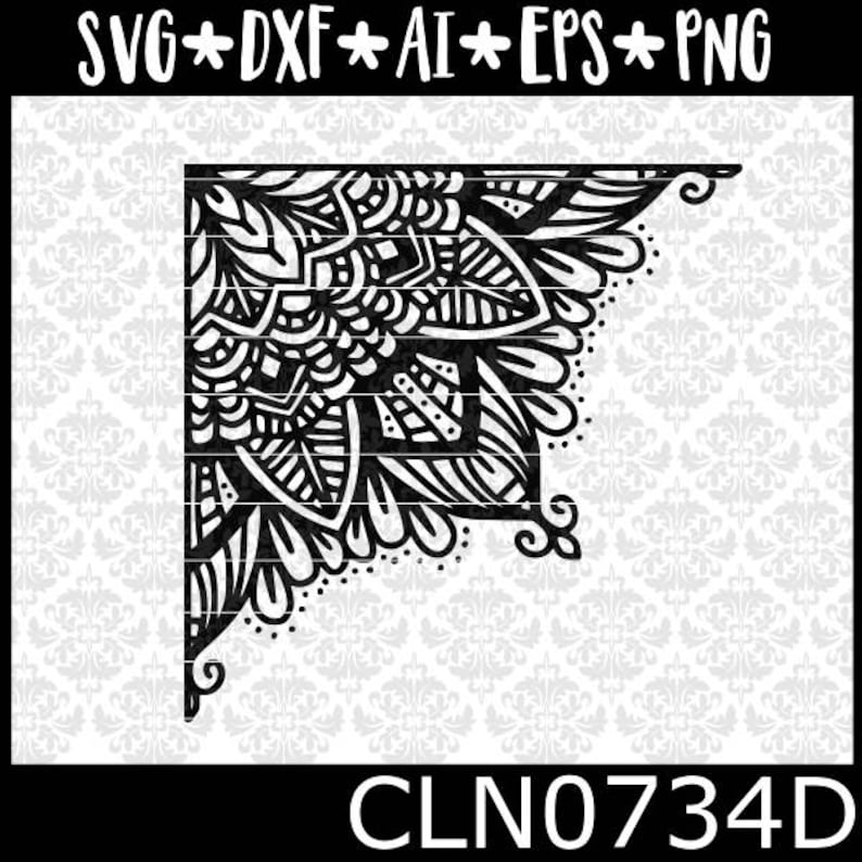 Download CLN0734D Corner Mandala Hand Drawn Intricate Boho Sign SVG ...