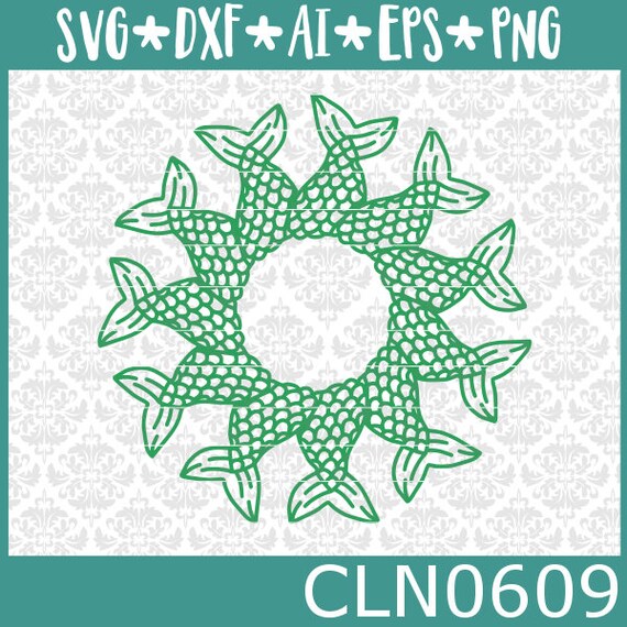 Download CLN0609 Mermaid Tail Mandala Hand Drawn Monogram Beach Sea ...