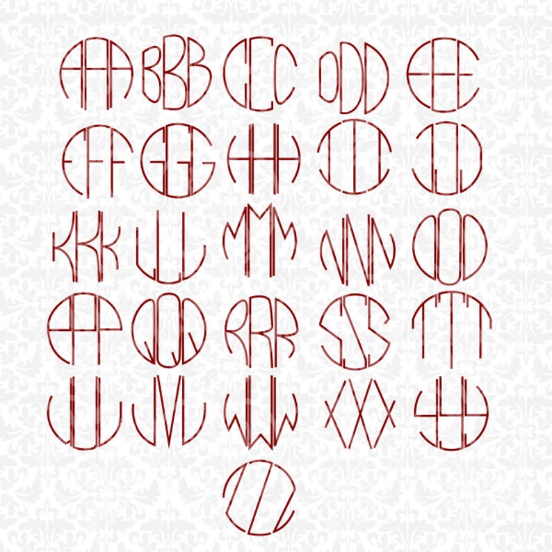 Download Block Monogram Circle Alphabet SVG STUDIO Ai EPS Scalable ...