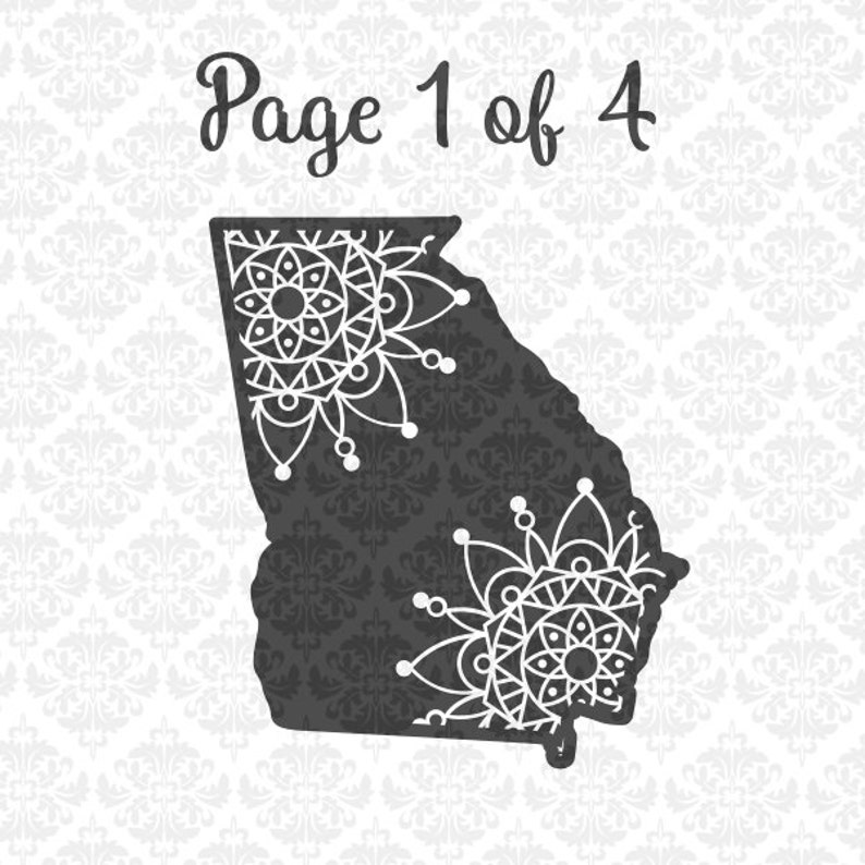 Download Georgia Mandala State Henna Filigree Zentangle Intricate ...