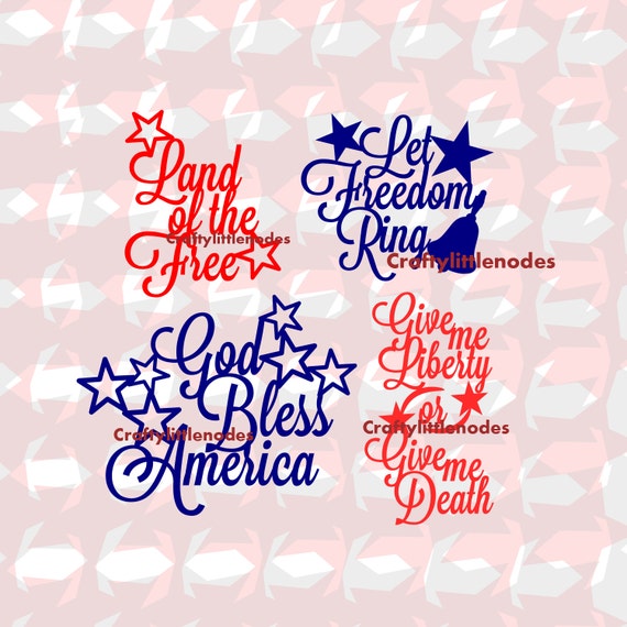 Download Patriotic Quotes SVG STUDIO Ai EPS Instant Download Cricut | Etsy