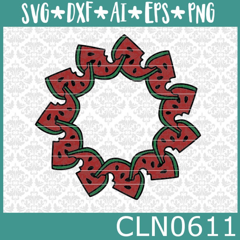 Download CLN0611 Watermelon Mandala Summer Fruit Monogram SVG DXF ...