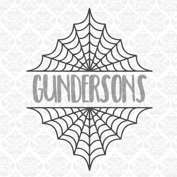 Download Spider Web Cobweb Cob Halloween Spider Split Monogram SVG ...