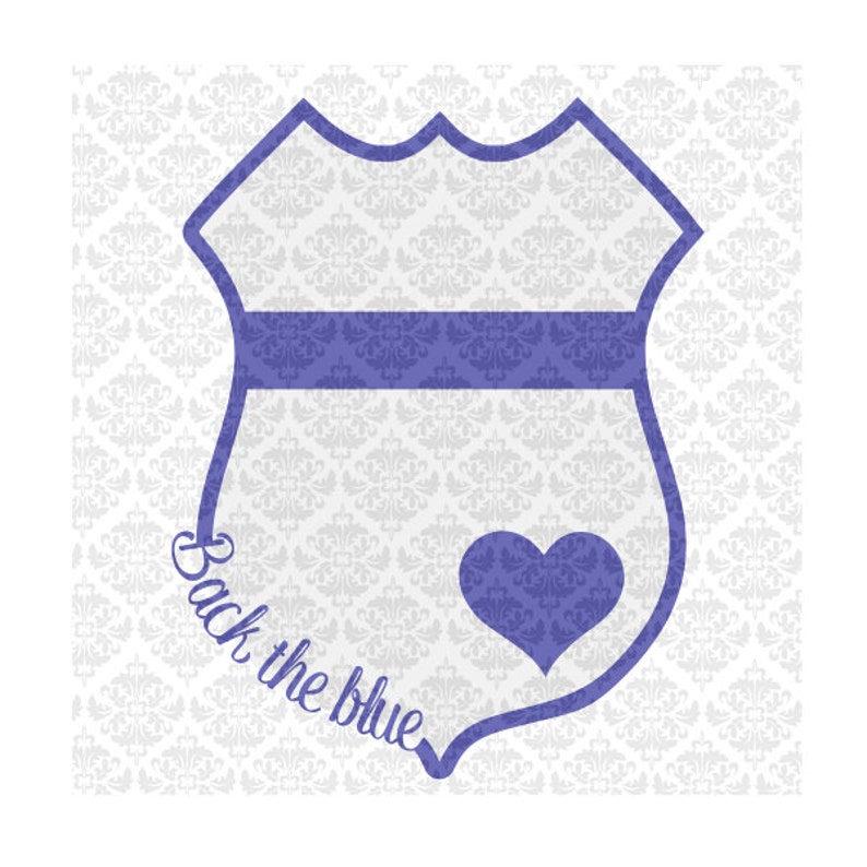 Download Police Wife Svg Police Badge With Heart SVG Back The Blue ...