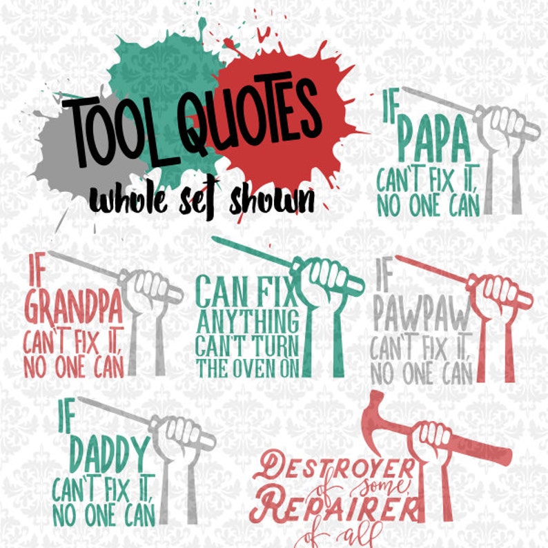 Download Fix It Repair Mechanic Tools Daddy Grandpa SVG DXF Ai EPS ...