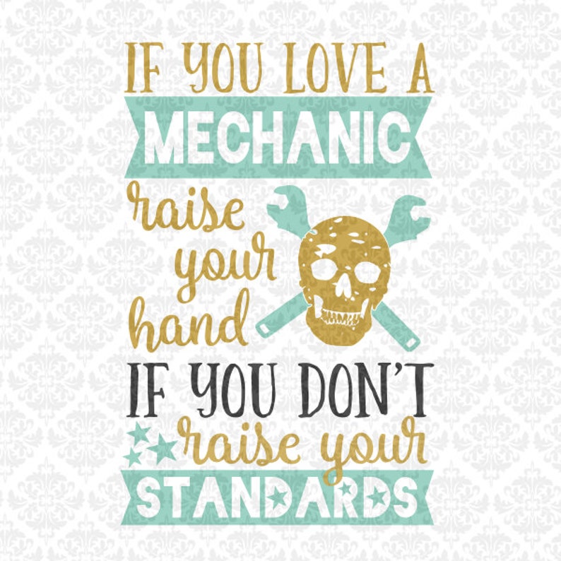 Mechanic Superpower Love Wife wrench SVG DXF file Ai Eps Etsy