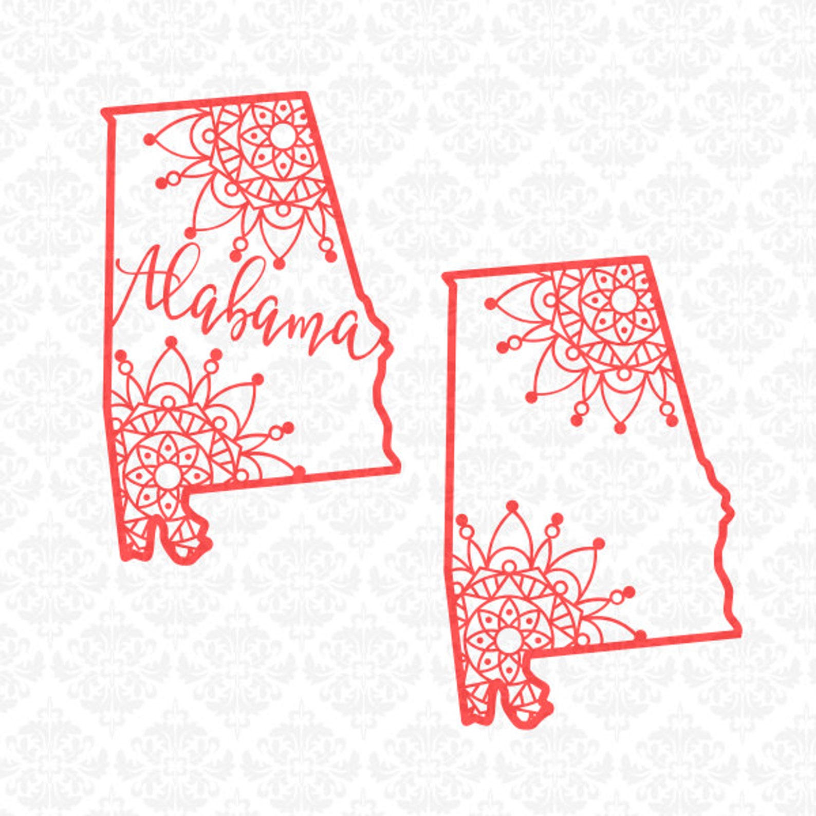 Download Alabama Mandala Henna Filigree Zentangle Intricate SVG DXF ...