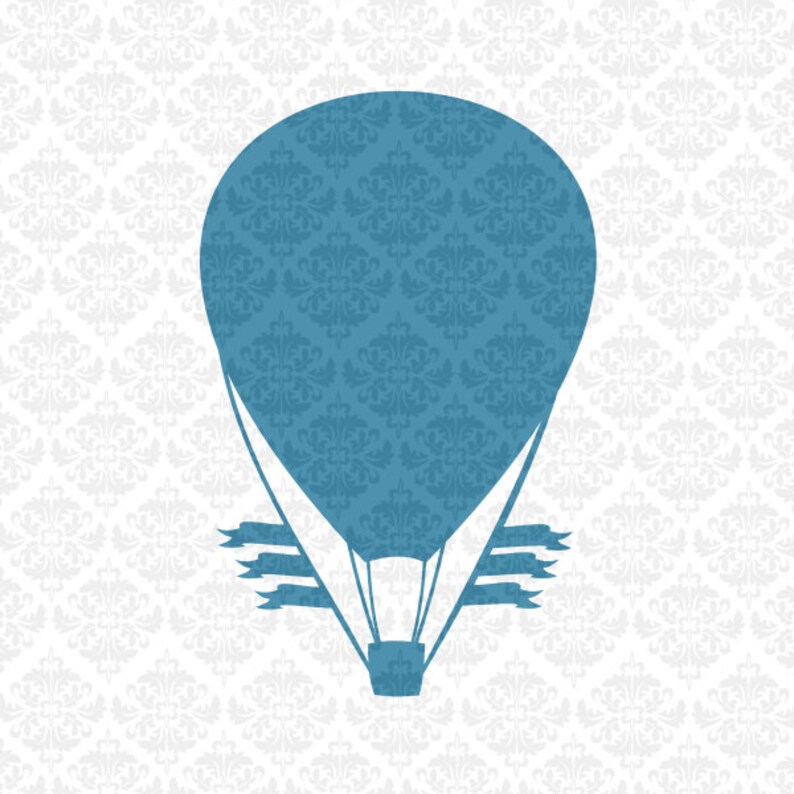 Download Hot Air Balloon Clouds Banner One Layer Set Nursery SVG ...