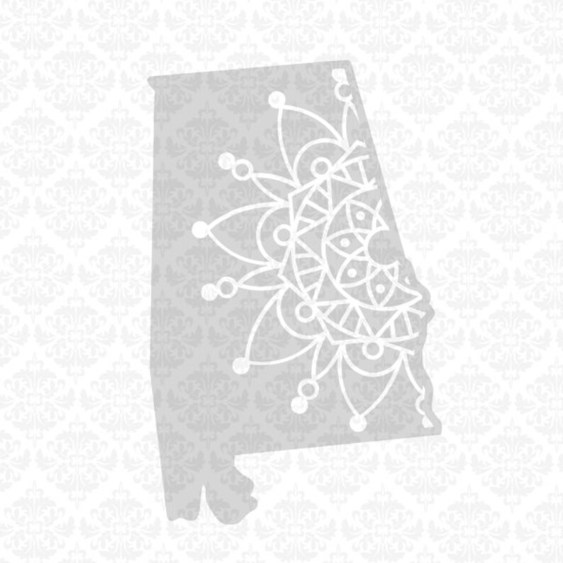 Download Alabama Mandala Henna Filigree Zentangle Intricate SVG DXF ...