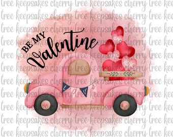 Valentine Truck PNG, Valentine's Day Sublimation File, Digital Download