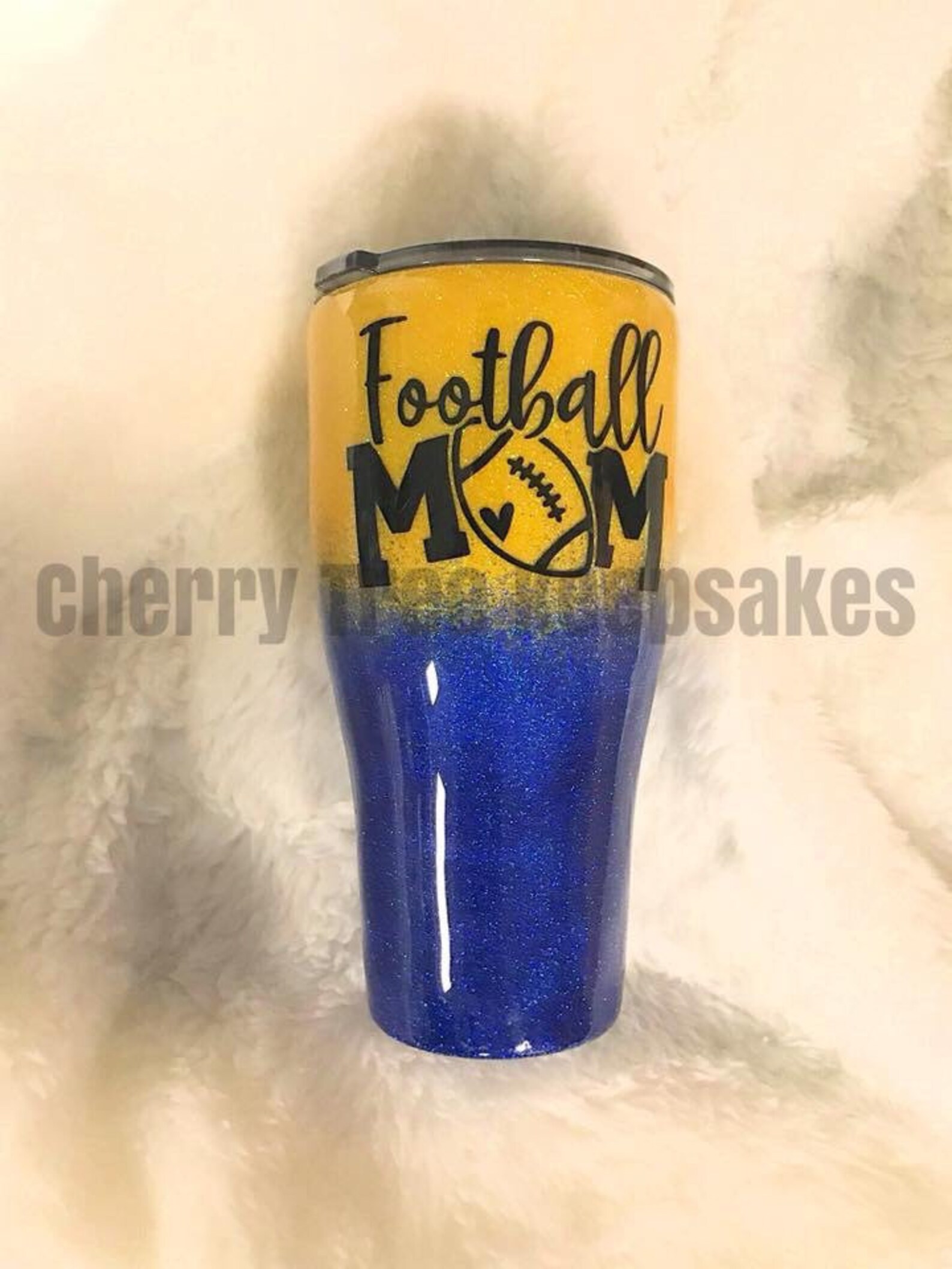 Football Mom Glitter Tumbler Sports Mom Tumbler Etsy