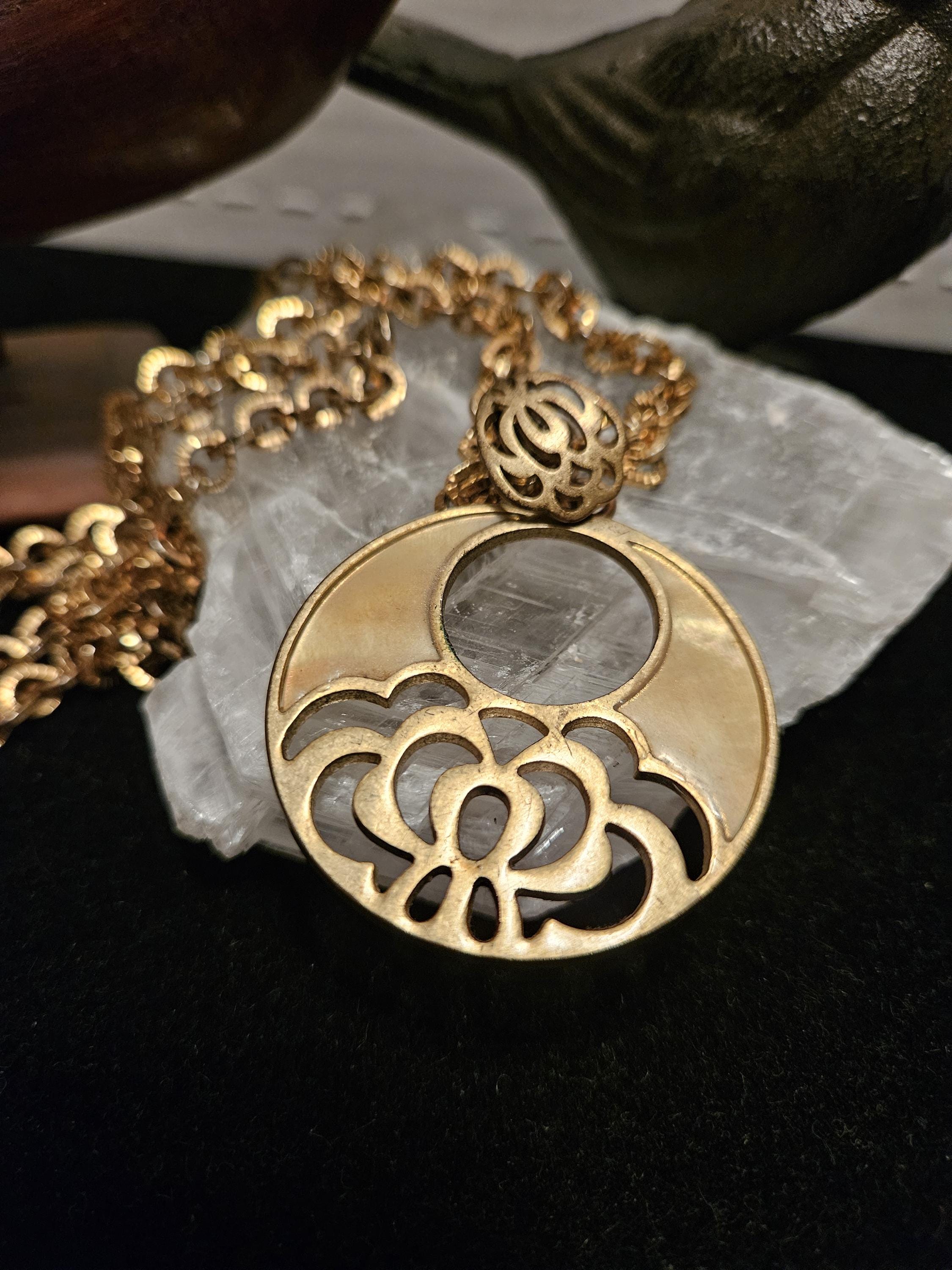 Collier Lia Sophia En Cristaux Taillés Brun Doré - Longueur Réglable 16-19 Pouces - Occasion