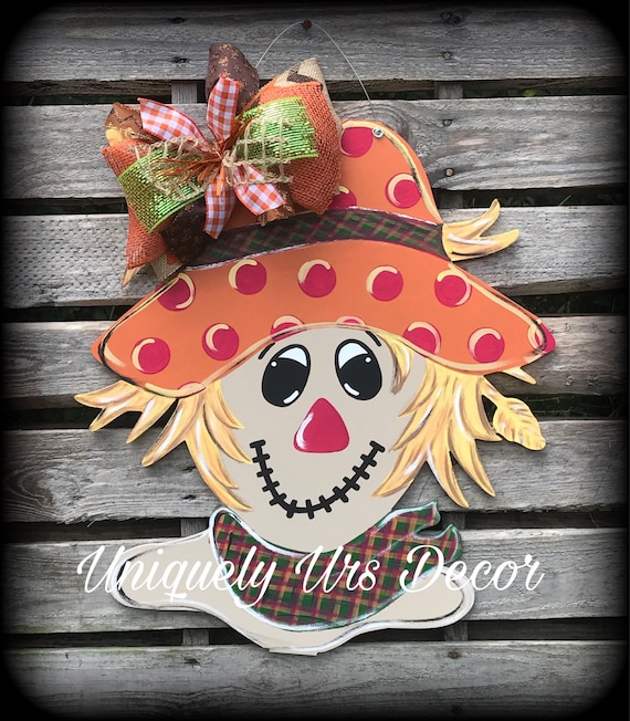 Scarecrow Door Hanger, Fall Door Hanger, Fall Decor, Door Hanger