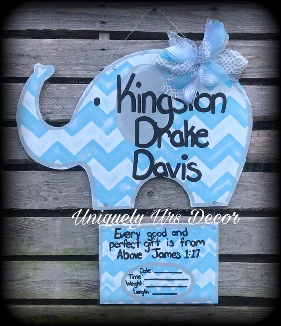 elephant door hanger for baby