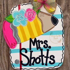 Pencil Door Hanger, Notebook Paper Door Hanger, Teacher Door Hanger, Door Hanger