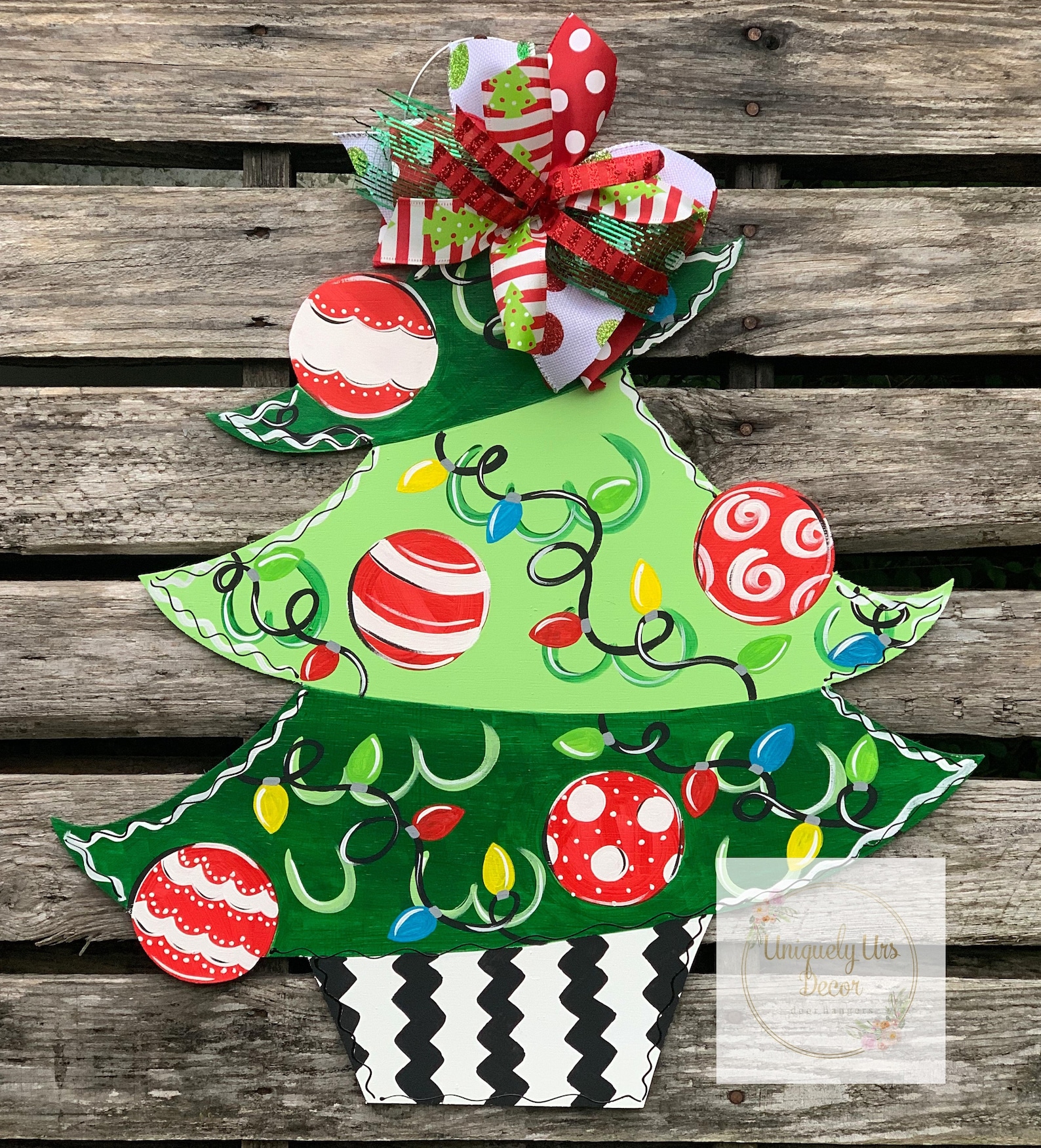 Christmas Tree Door Hanger Tree Door Hanger Door Hanger Etsy