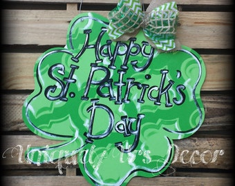 St. Patricks Day Door Hanger, Clover Door Hanger, Happy St. Patrick's Day, Door Hanger, St. Pattys Day, St Pats Day