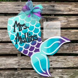 Mermaid Door Hanger, Door Hanger, Teacher Door hanger, Classroom Door Hanger