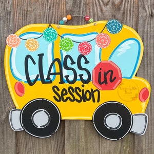 Back to School, Door Hanger, School Bus Door Hanger, Teacher Door Hanger
