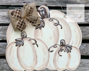 Pumpkin Door Hanger, Door Hanger, Fall Door Hanger