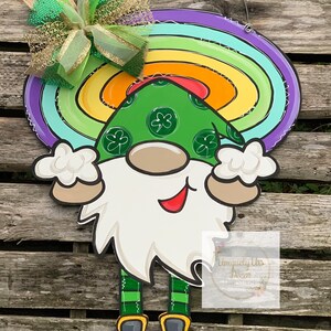 Gnome Door Hanger, St Patrick’s Day Door Hanger, Rainbow Door Hanger, Door Hanger