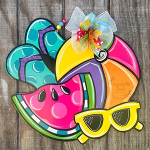 Colgador de puerta de verano, decoración para piscina, colgador de puerta de piscina, colgador de puerta