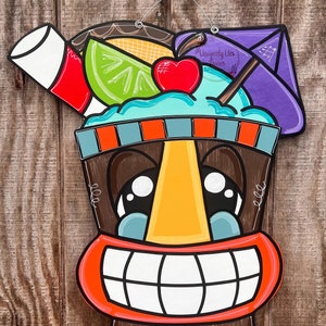 Tiki Man Door Hanger, Door Hanger, Summer Door Hanger