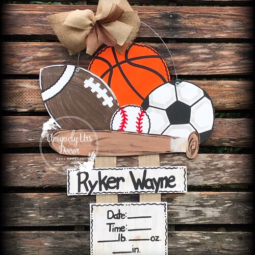 Sports Nursery Door Hanger Door Hanger Hospital Door Hanger Etsy
