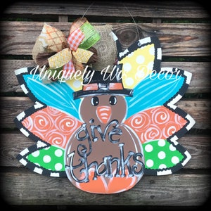 Turkey Door Hanger, Fall Door Hanger, Thanksgiving Door Hanger