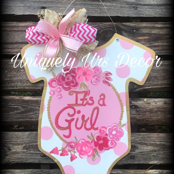 Its a Girl Door Hanger Etsy