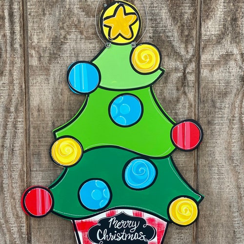 Christmas Tree Door Hanger Tree Door Hanger Door Hanger Etsy
