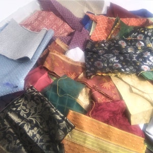 1 Pound Mixed Drapery Upholstery Scraps Crafting
