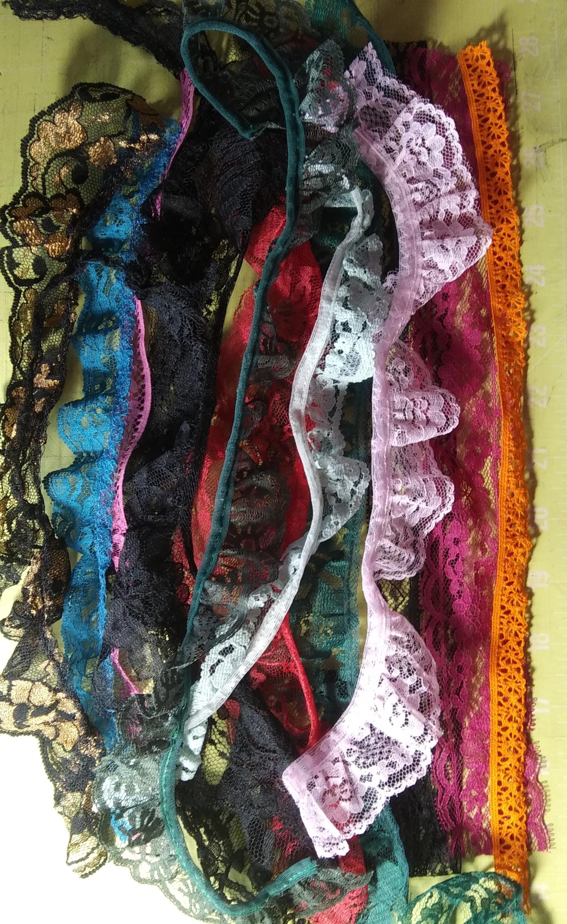 Colored Lace Scrap Pack - Grab Bag - Craft Lace Remnants - Etsy