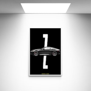 Nissan Fairlady Z 2023 JDM | Black | Blueprint Printable(PDF) | Digital Poster | Wall Art