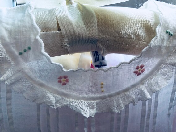 Two White Lace Baby Dresses 50's EXQUISITE White on White Embroidered Baby Dresses Reborn Baby Dress Romantic Baby Dress