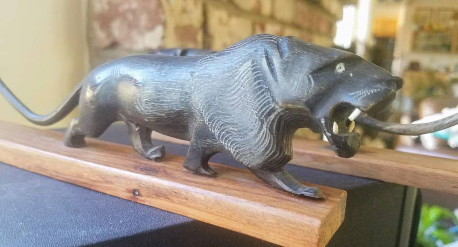 Stone Panther Figurines Urban 70's Decor Animal Statues Etsy