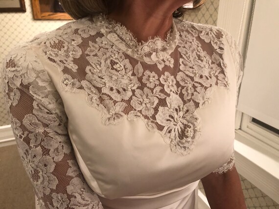 Vintage Bridal Gown 50’s Bridal Gown Satin Weddin… - image 3