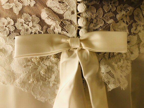 Vintage Bridal Gown 50’s Bridal Gown Satin Weddin… - image 5