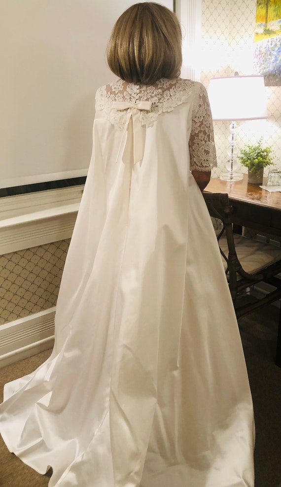 Vintage Bridal Gown 50’s Bridal Gown Satin Weddin… - image 8