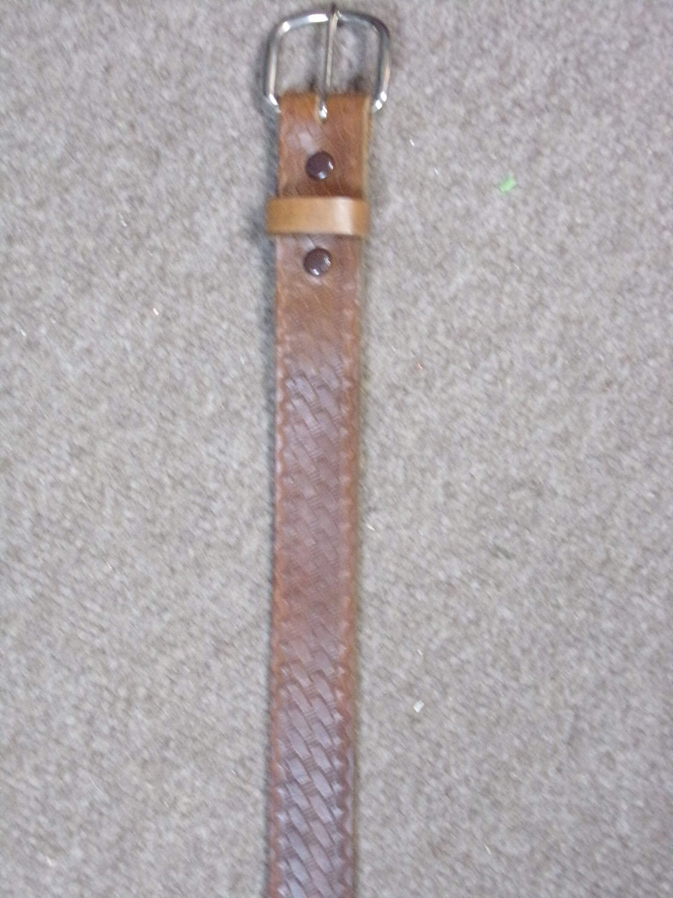 1 1/4 Wide Brown Basket Weave Belt Etsy UK