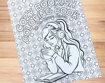 Cozy Bookish Adult Coloring Book