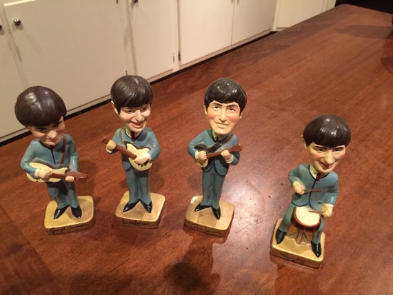 The Beatles: the Fabulous Four as Bobble Head Figures - Etsy