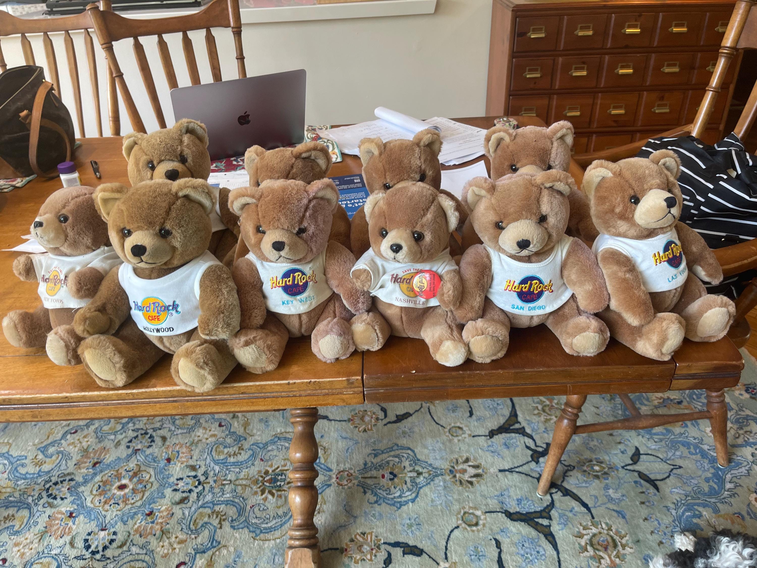 Vintage White Hard Rock Cafe Bear Ty Beanie Babies New York