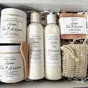 Custom Spa Collection Gift Box, Care Package for Her Comfort, All Occasion Personalized Natural Hand Crafted Body Products