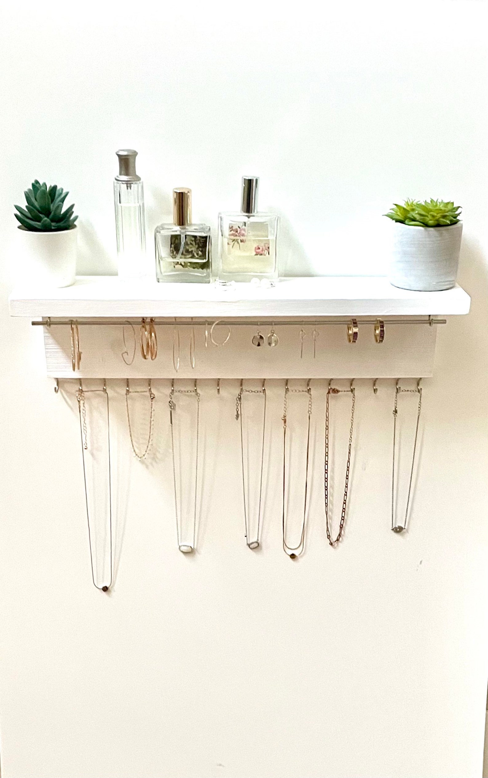 Jewelry Organizer Hanging Jewelry Organizer Wall Jewelry Etsy