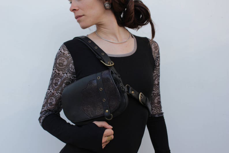 Genuine Leather BagUtility BeltHip BagHip PackFanny PackFanny BagHip BeltFestival accessoriesSEKMETH Deep BrownMIMISAN