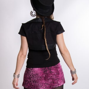 Roze slang Mini Rok Korte rok Dierenprint Freaky rok Hippie punk rok met zakken Festival MAMBA Roze MIMISAN afbeelding 6