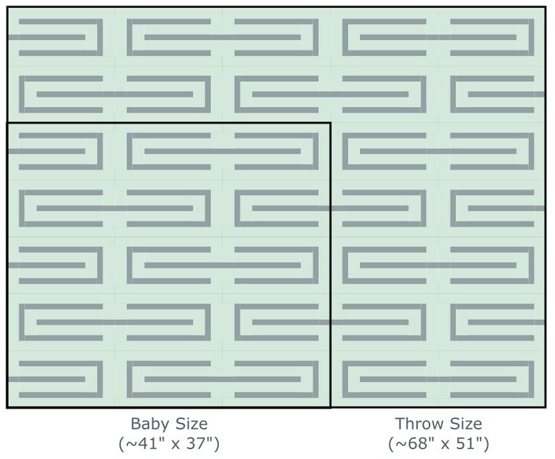 Mod Rectangles Quilt - Pdf Mid-century Modern Geometric Quilt Pattern ...