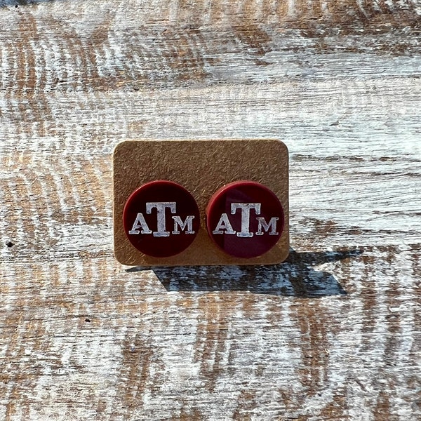 Texas A&M Maroon Ottawa Earrings main image 1
