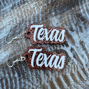 Texas Longhorns Earrings Football Earrings
